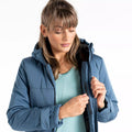 Orion Grey - Side - Dare 2B Womens-Ladies Reputable II Long Length Padded Jacket