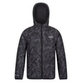 Dark Grey - Front - Regatta Childrens-Kids Volcanics VI Camo Waterproof Jacket