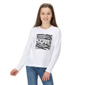 White - Pack Shot - Regatta Childrens-Kids Wenbie III Zebra Print Long-Sleeved T-Shirt