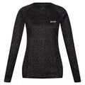 Black - Front - Regatta Womens-Ladies Bampton Printed Long-Sleeved T-Shirt