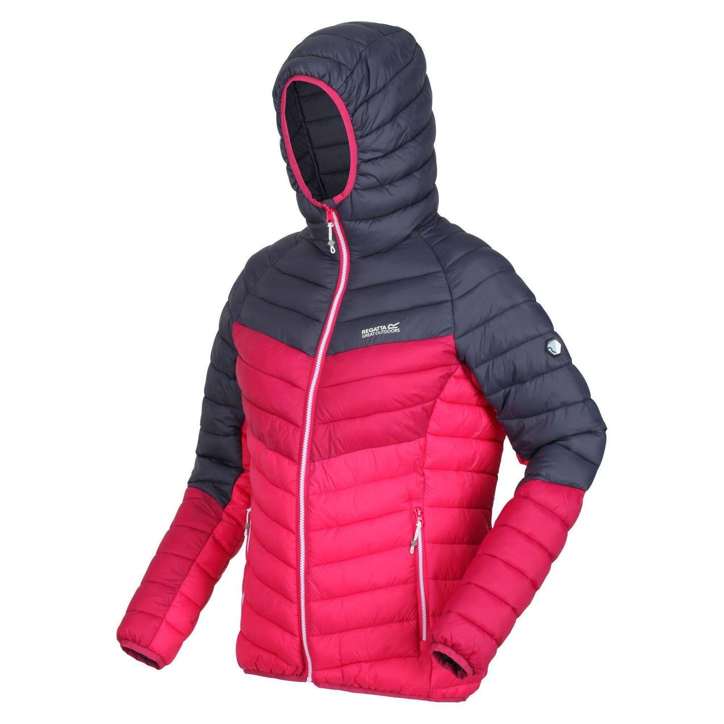 Seal Grey-Berry - Side - Regatta Womens-Ladies Harrock Lightweight Puffer Jacket