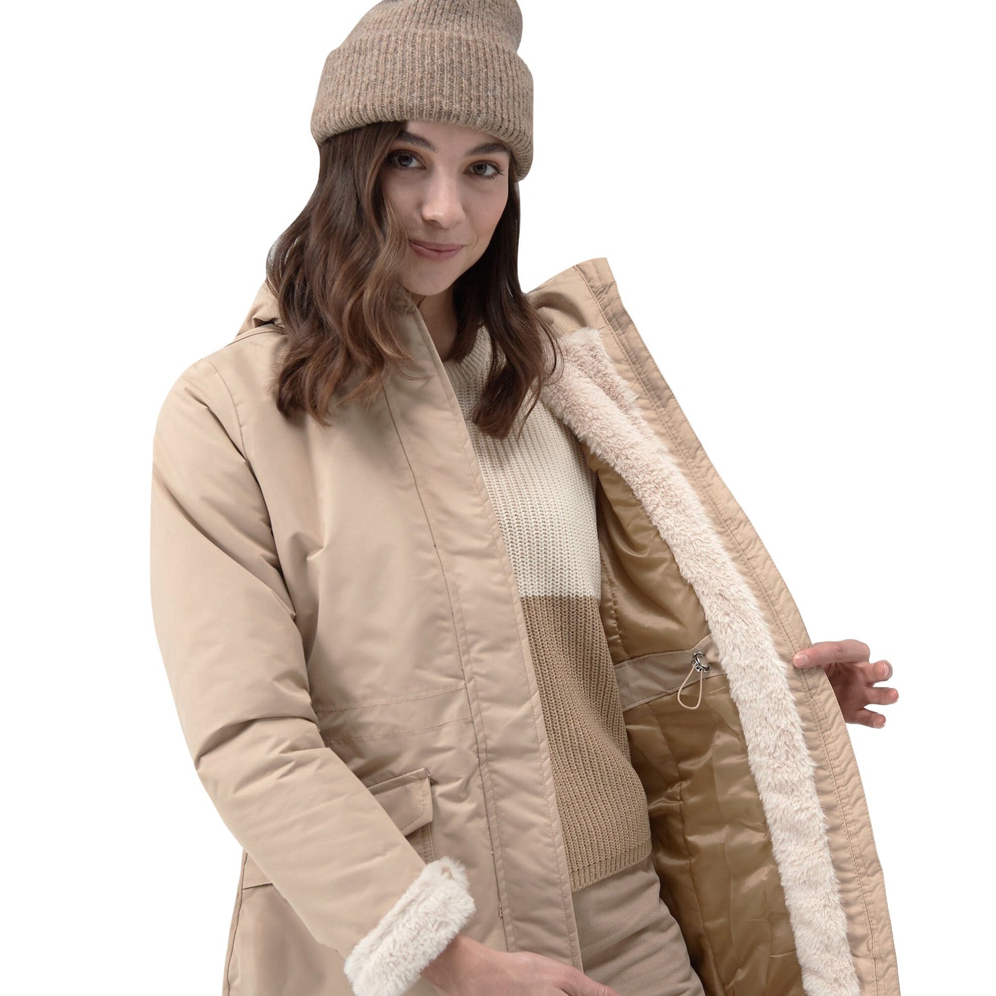 Barleycorn-Light Vanilla - Lifestyle - Regatta Womens-Ladies Romine Waterproof Parka