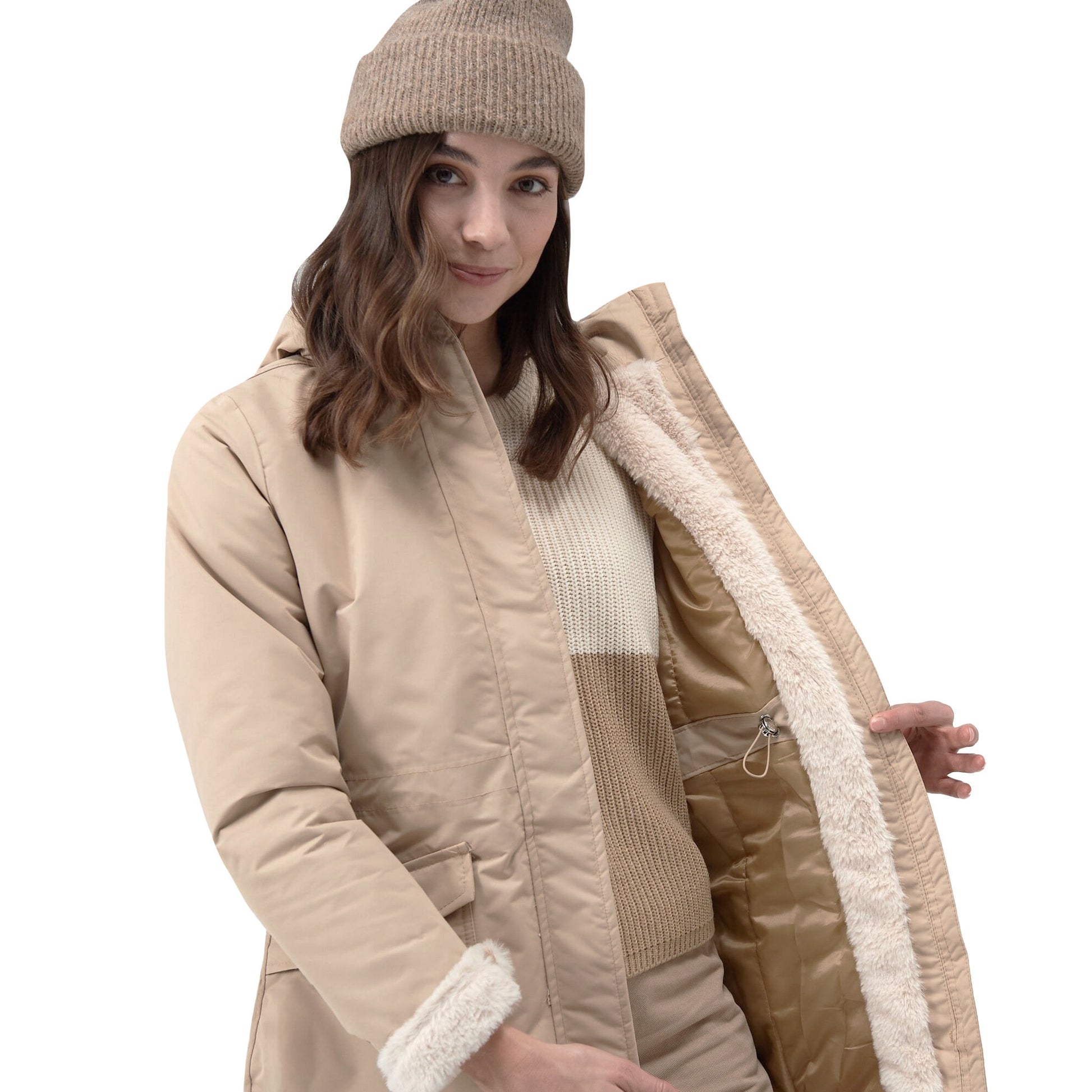 Barleycorn-Light Vanilla - Lifestyle - Regatta Womens-Ladies Romine Waterproof Parka