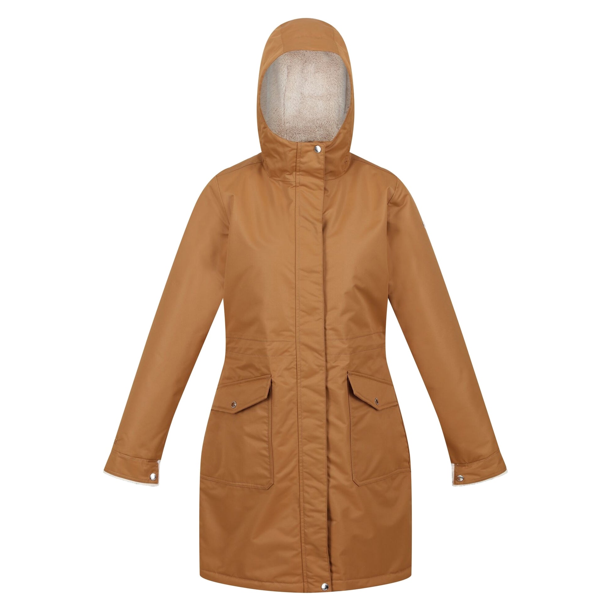 Rubber-Light Vanilla - Front - Regatta Womens-Ladies Romine Waterproof Parka
