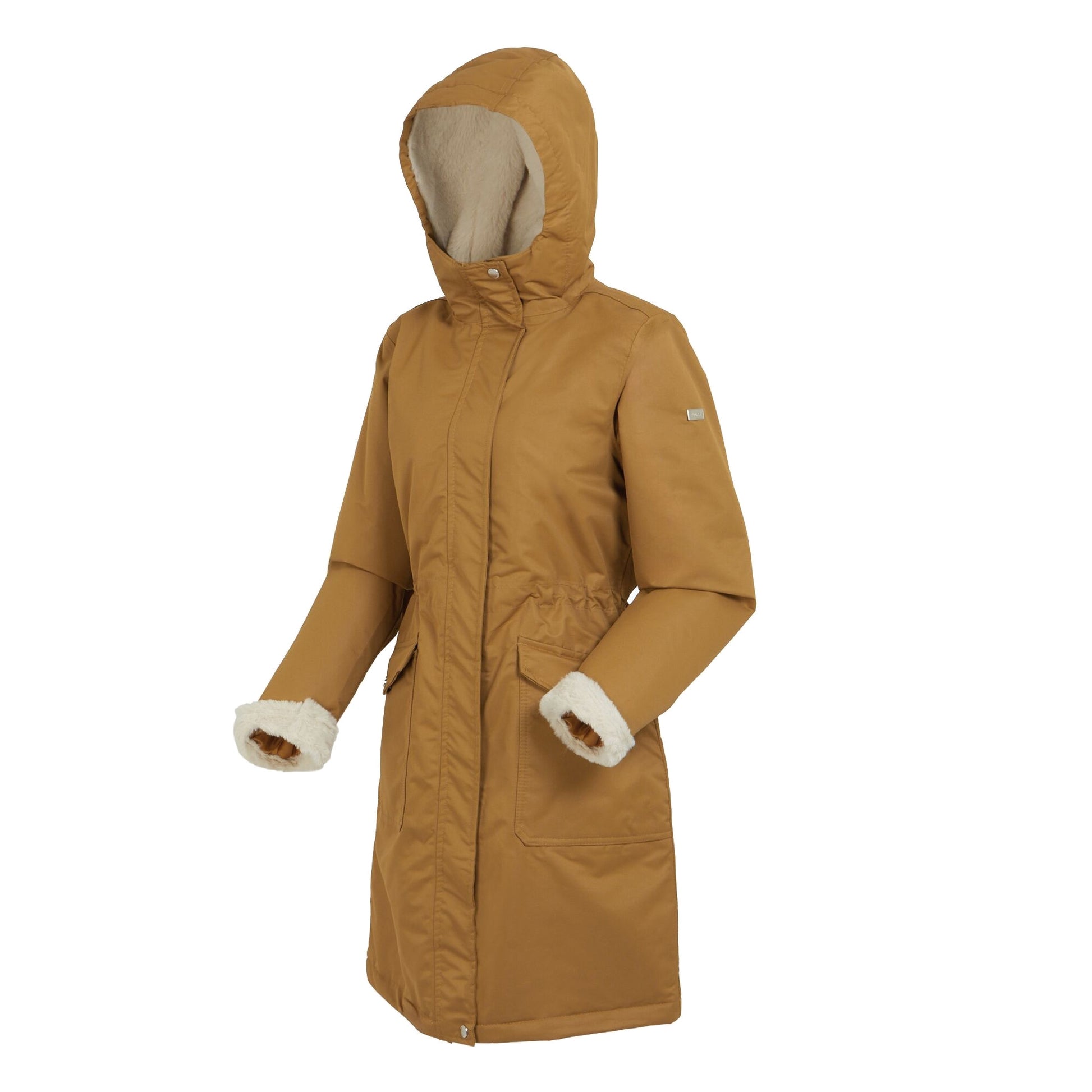 Rubber-Light Vanilla - Side - Regatta Womens-Ladies Romine Waterproof Parka