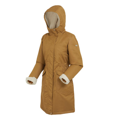 Rubber-Light Vanilla - Side - Regatta Womens-Ladies Romine Waterproof Parka