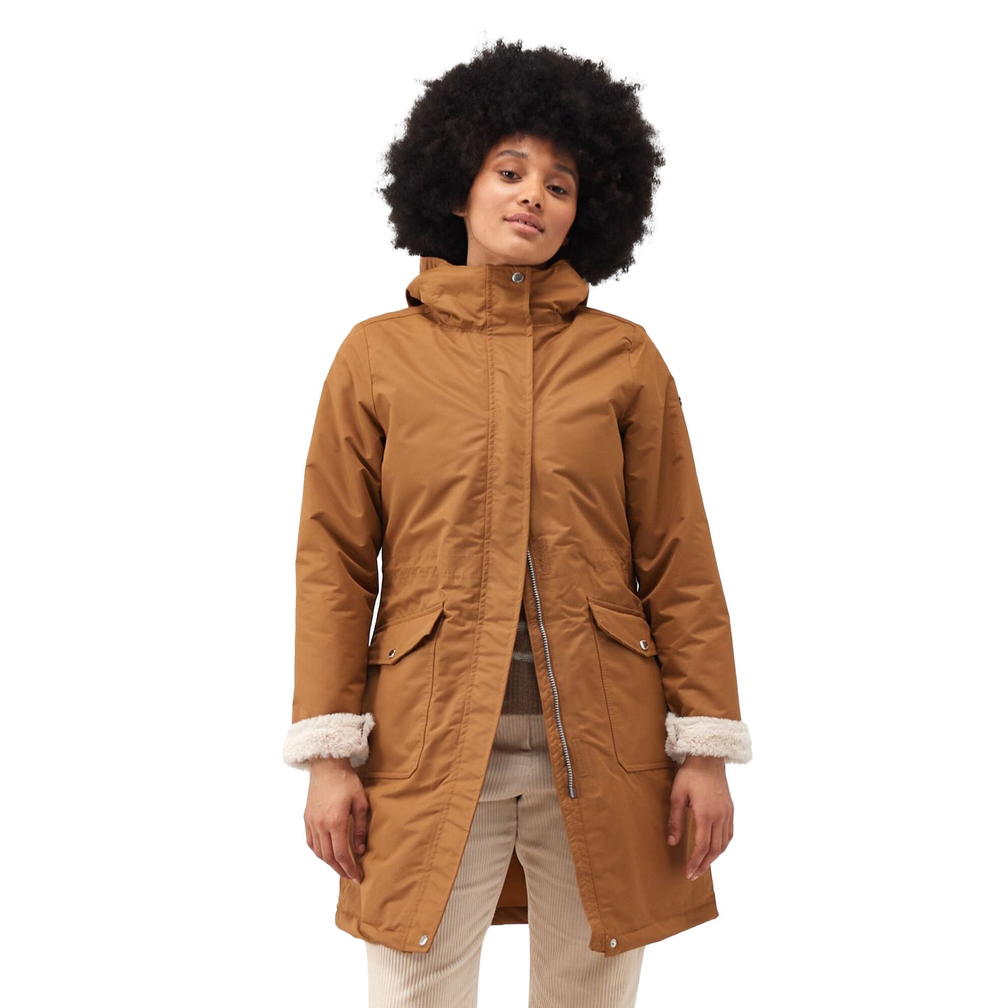 Rubber-Light Vanilla - Lifestyle - Regatta Womens-Ladies Romine Waterproof Parka
