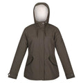 Dark Khaki - Front - Regatta Womens-Ladies Bria Faux Fur Lined Waterproof Jacket