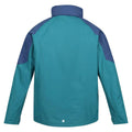 Pacific Green-Admiral Blue - Back - Regatta Mens Calderdale Waterproof Jacket