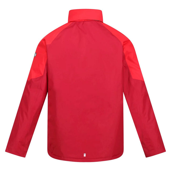 Dark Red-Chinese Red - Back - Regatta Mens Calderdale Waterproof Jacket