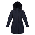 Navy - Front - Regatta Womens-Ladies Shiloh Faux Fur Trim Parka