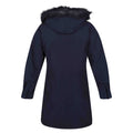 Navy - Back - Regatta Womens-Ladies Shiloh Faux Fur Trim Parka