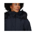 Navy - Lifestyle - Regatta Womens-Ladies Shiloh Faux Fur Trim Parka