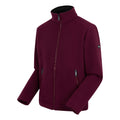 Dark Maroon-Black - Side - Regatta Mens Garrian II Full Zip Fleece Jacket
