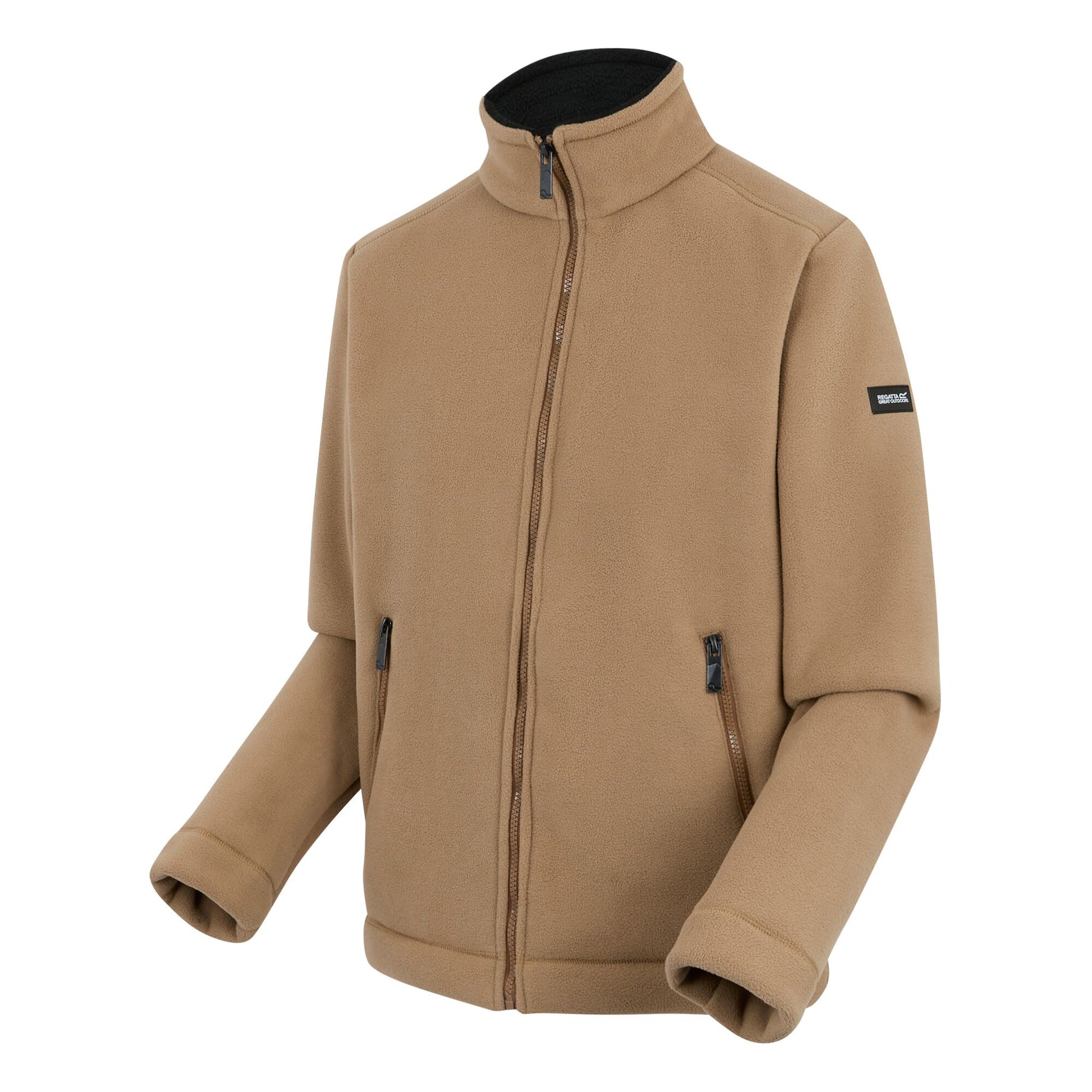 Iced Coffee-Black - Side - Regatta Mens Garrian II Full Zip Fleece Jacket
