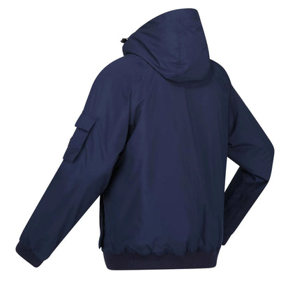 Navy - Side - Regatta Mens Faizan Hooded Waterproof Jacket