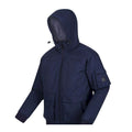 Navy - Side - Regatta Mens Faizan Hooded Waterproof Jacket