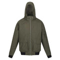 Dark Khaki - Front - Regatta Mens Faizan Hooded Waterproof Jacket