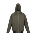 Dark Khaki - Front - Regatta Mens Faizan Hooded Waterproof Jacket