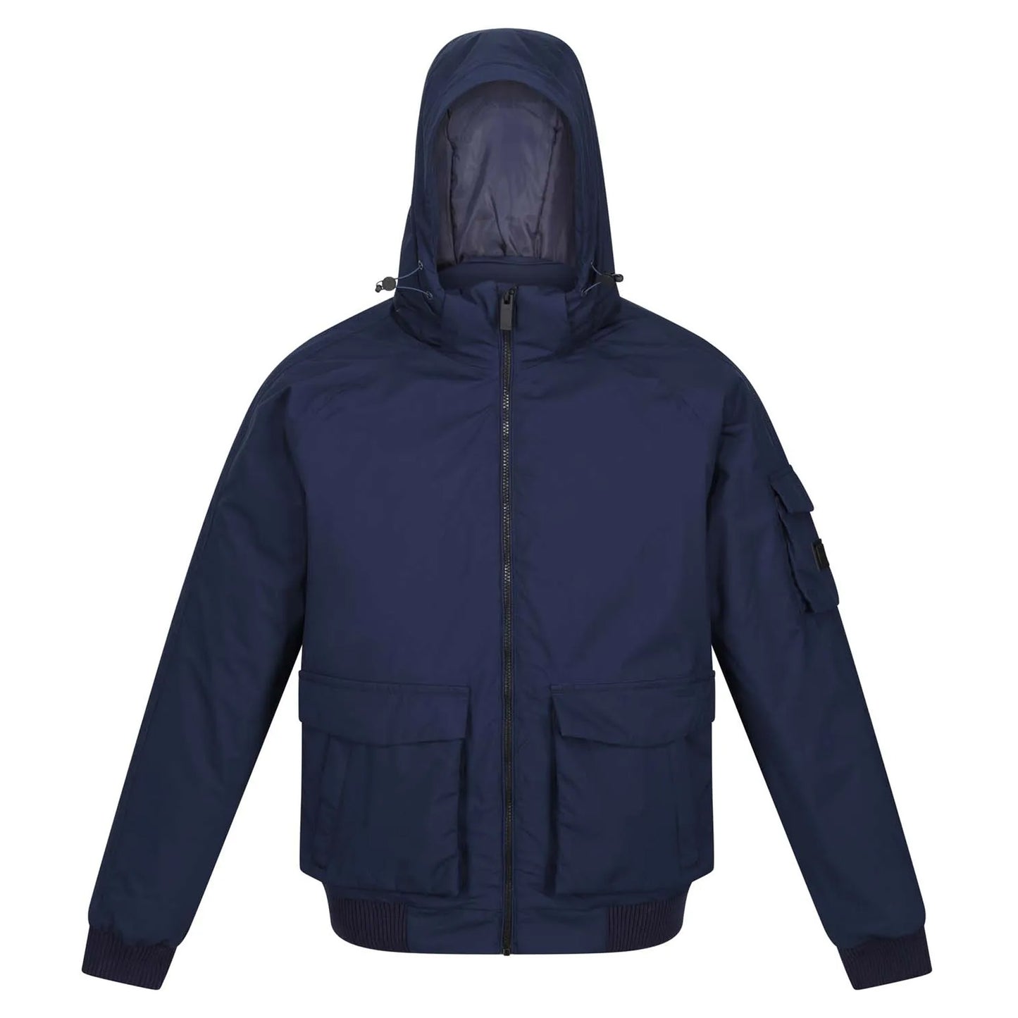Navy - Front - Regatta Mens Faizan Hooded Waterproof Jacket
