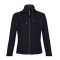 Navy-Black - Front - Regatta Womens-Ladies Kizmitt Marl Full Zip Fleece Jacket