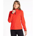 Volcanic Red - Side - Dare 2B Womens-Ladies Half Zip Long-Sleeved Fleece Top