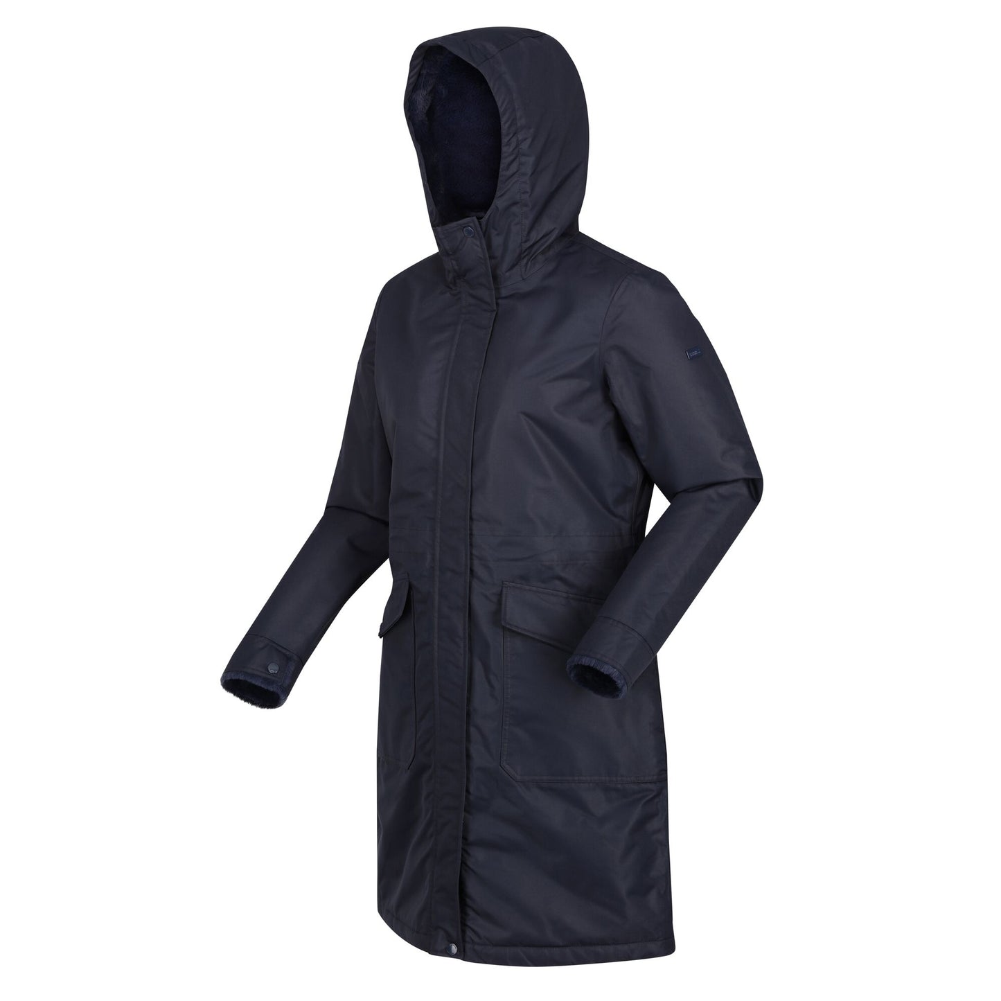 Navy - Side - Regatta Womens-Ladies Romine Waterproof Parka