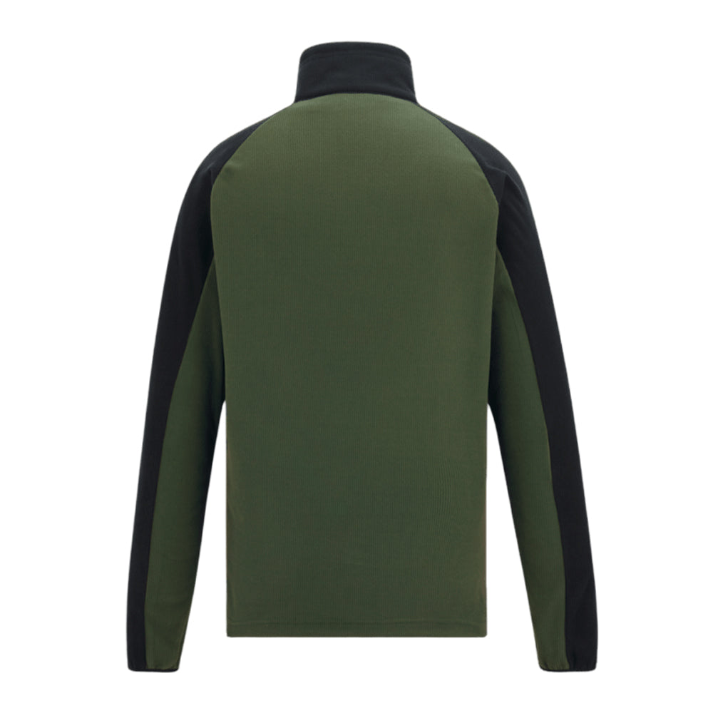 Dark Khaki-Black - Back - Regatta Mens Elson II Lightweight Fleece