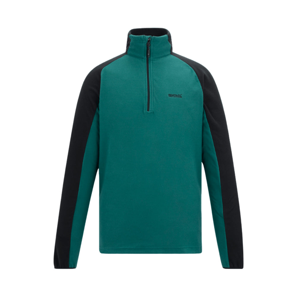 Mediterranean Green-Black - Front - Regatta Mens Elson II Lightweight Fleece