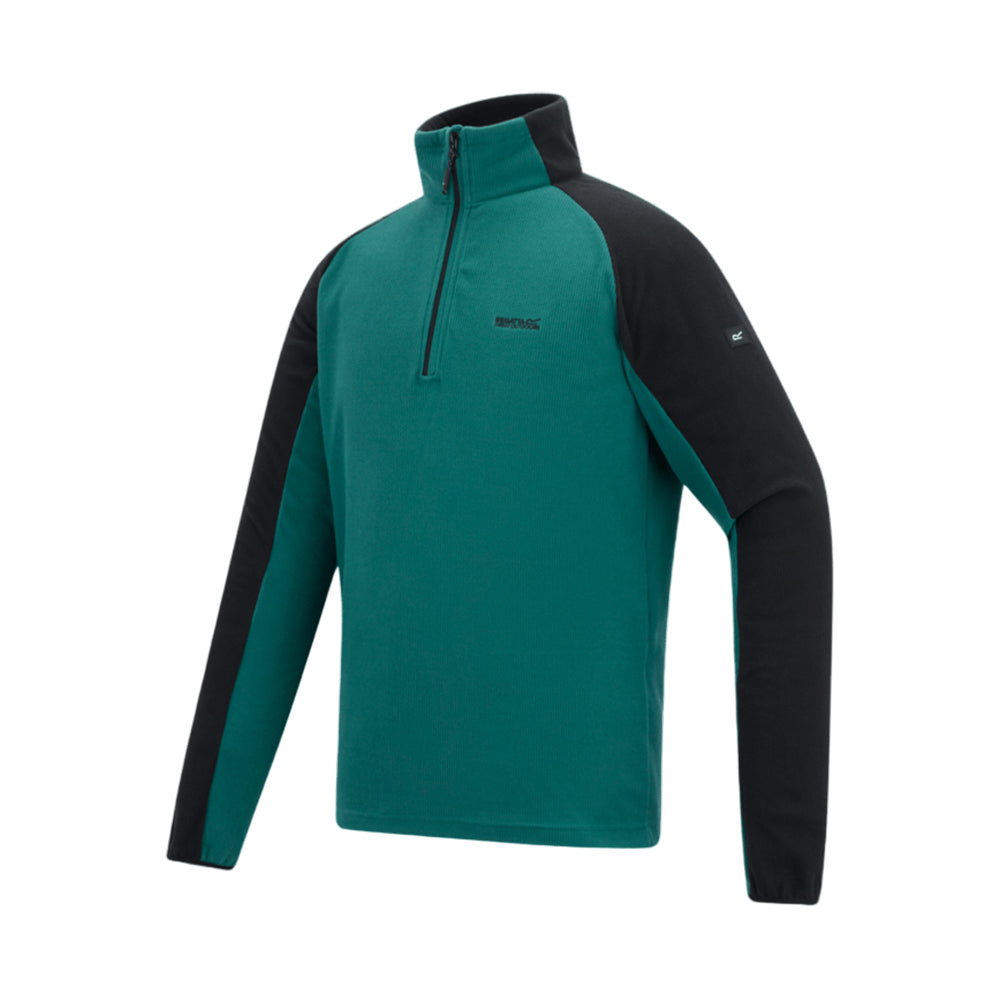 Mediterranean Green-Black - Side - Regatta Mens Elson II Lightweight Fleece
