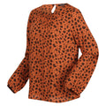 Copper Almond - Side - Regatta Womens-Ladies Hadria Animal Print Blouse