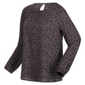 Black - Side - Regatta Womens-Ladies Hadria Animal Print Blouse