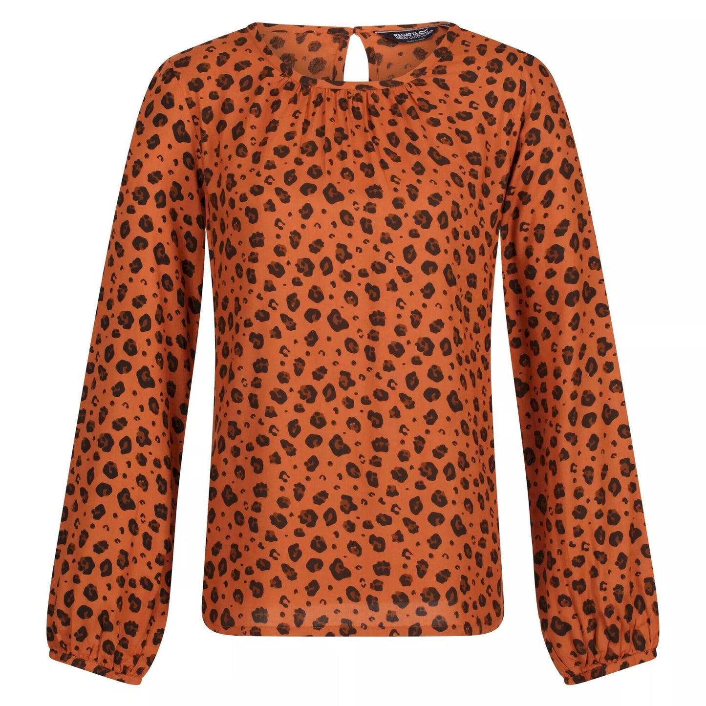 Copper Almond - Front - Regatta Womens-Ladies Hadria Animal Print Blouse