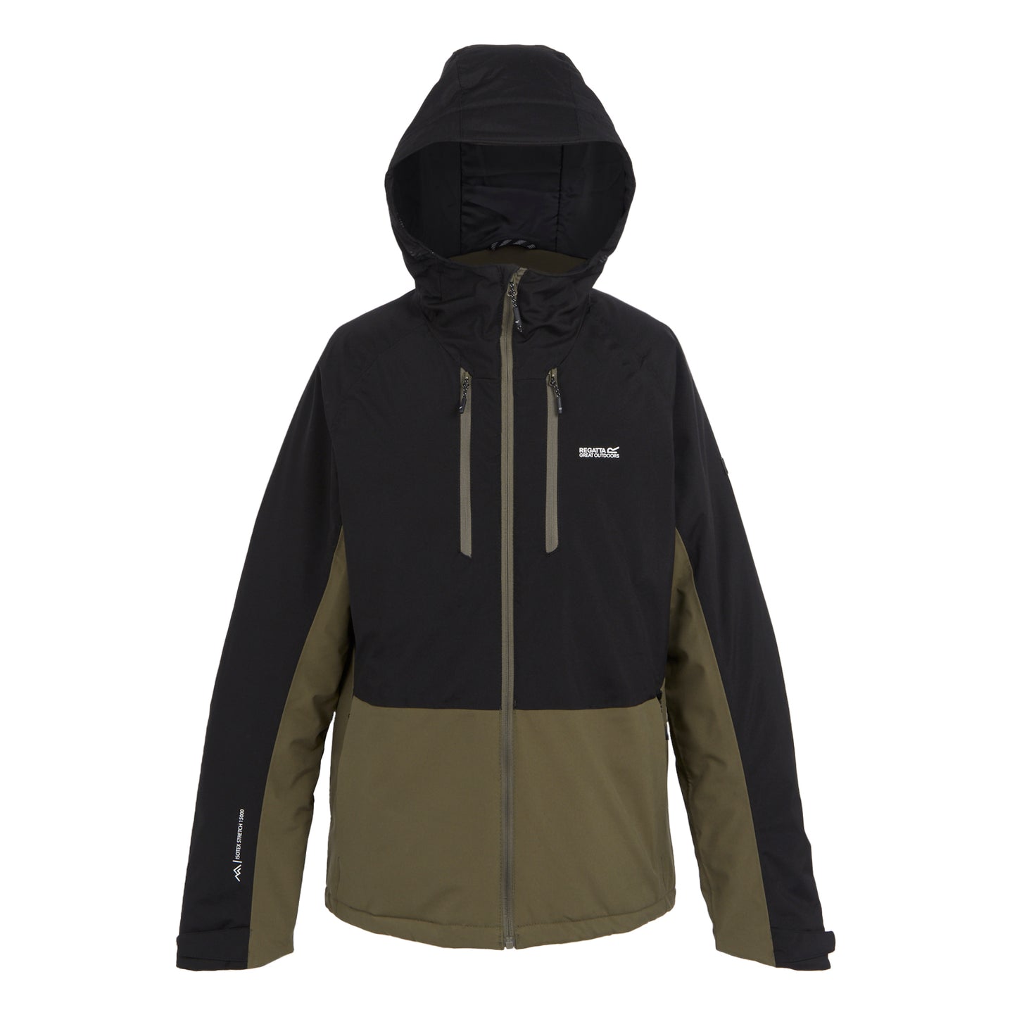 Crocodile-Black - Front - Regatta Mens Highton III Stretch Padded Jacket