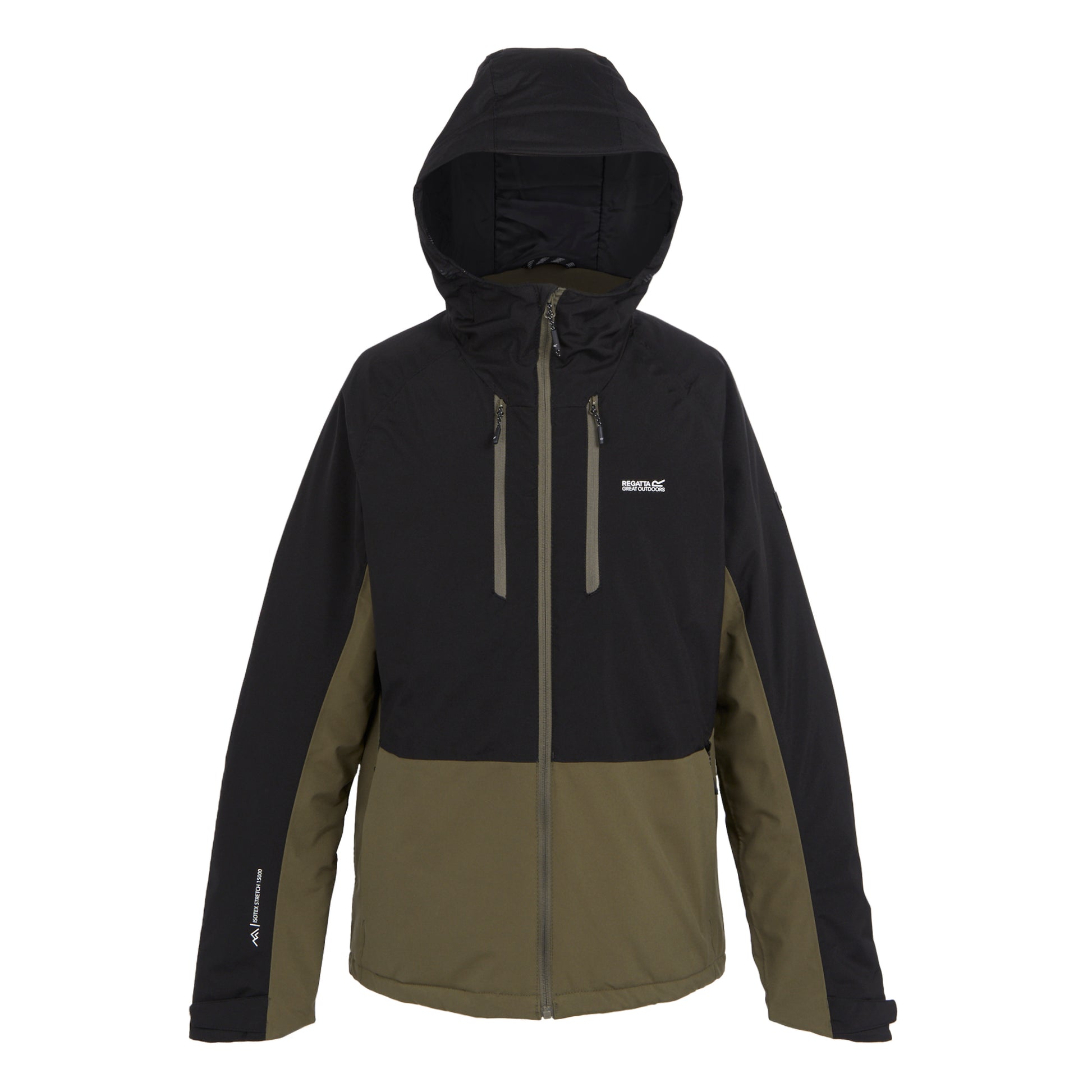 Crocodile-Black - Front - Regatta Mens Highton III Stretch Padded Jacket