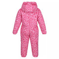 Doll Pink - Back - Regatta Childrens-Kids Penrose Leopard Print Puddle Suit