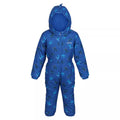 Nautical Blue - Front - Regatta Childrens-Kids Penrose Dinosaur Puddle Suit