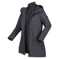 Seal Grey - Side - Regatta Womens-Ladies Denbury III 2 In 1 Waterproof Jacket