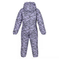 Pansy - Back - Regatta Childrens-Kids Penrose Zebra Print Puddle Suit