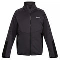 Dark Grey-Black - Front - Regatta Childrens-Kids Highton III Full Zip Fleece Jacket