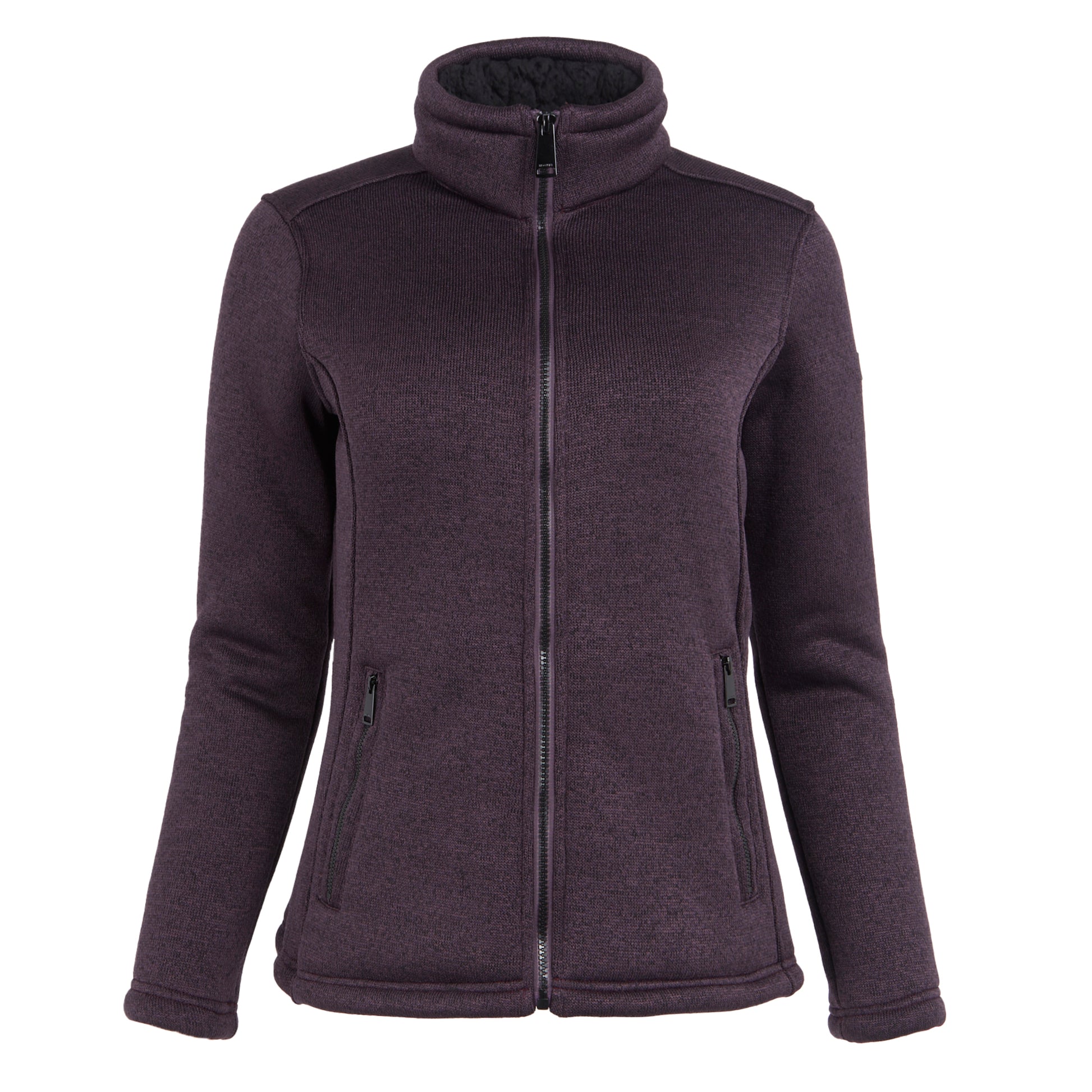 Deep Plum-Black - Front - Regatta Womens-Ladies Razia II Full Zip Fleece Jacket