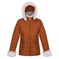 Copper Almond - Front - Regatta Womens-Ladies Willabella Faux Fur Trim Jacket