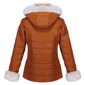 Copper Almond - Back - Regatta Womens-Ladies Willabella Faux Fur Trim Jacket