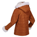 Copper Almond - Side - Regatta Womens-Ladies Willabella Faux Fur Trim Jacket