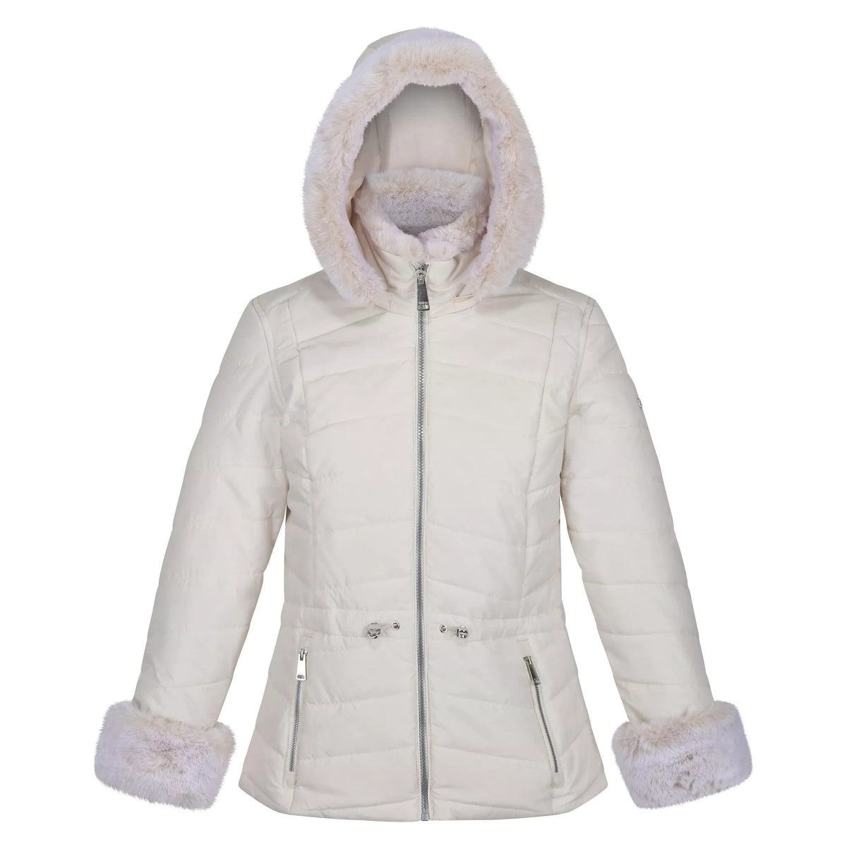 Light Vanilla - Front - Regatta Womens-Ladies Willabella Faux Fur Trim Jacket
