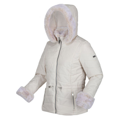 Light Vanilla - Side - Regatta Womens-Ladies Willabella Faux Fur Trim Jacket