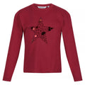 Dark Pimento - Front - Regatta Childrens-Kids Wenbie III Stars Long-Sleeved T-Shirt