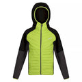 Bright Kiwi-Dark Grey - Front - Regatta Childrens-Kids Kielder Hybrid VI Jacket