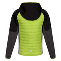 Bright Kiwi-Dark Grey - Back - Regatta Childrens-Kids Kielder Hybrid VI Jacket