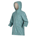 Mineral Blue - Side - Regatta Childrens-Kids Brynlee Animal Print Waterproof Jacket